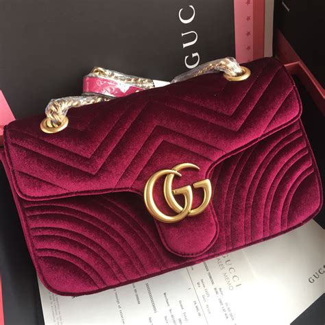 gucci red velvet bag replica|gucci quilted shoulder bag.